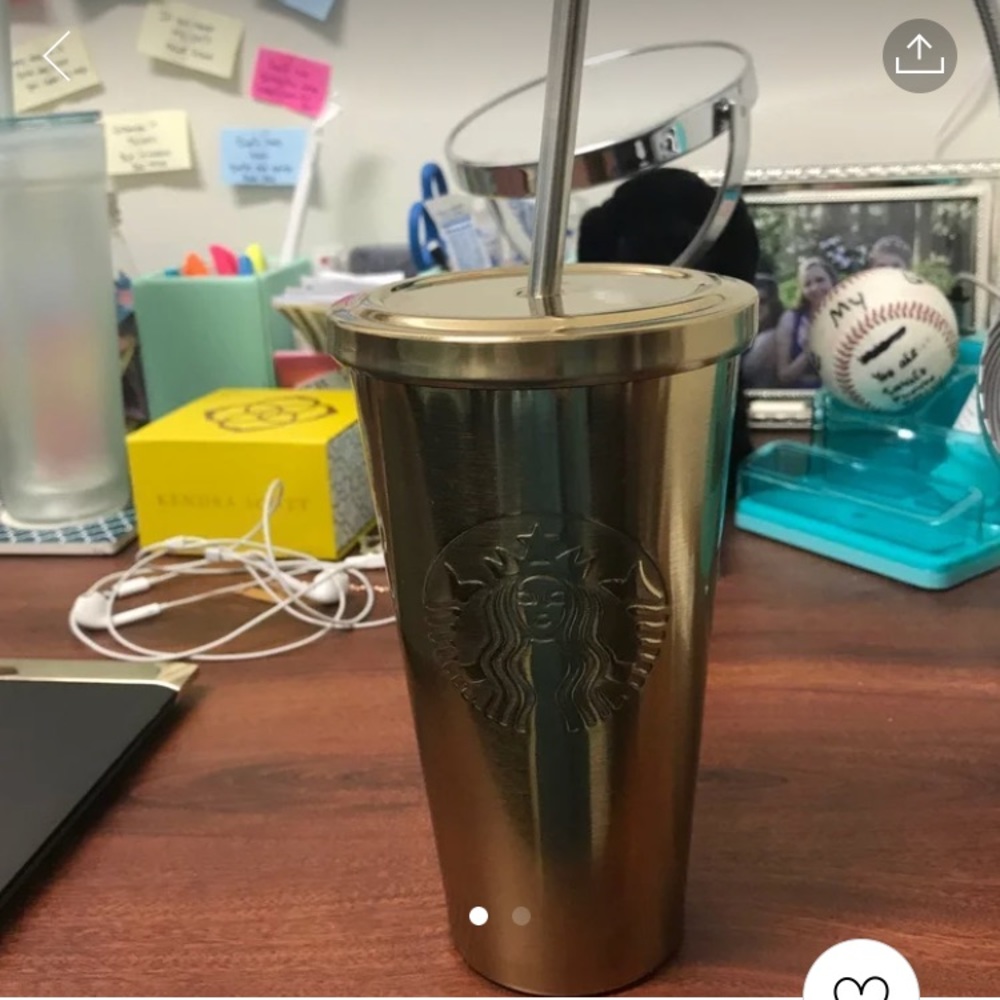 Barely Used Gold Venti Starbucks Cup